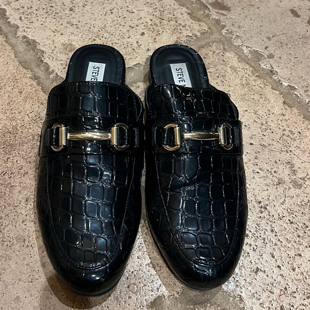 black loafers